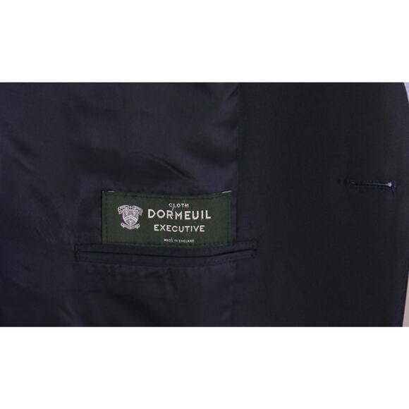 Savile of London Custom Dormeuil Wool Navy 2Btn Silver Metal Buttons Blazer 48XL - Picture 9 of 10